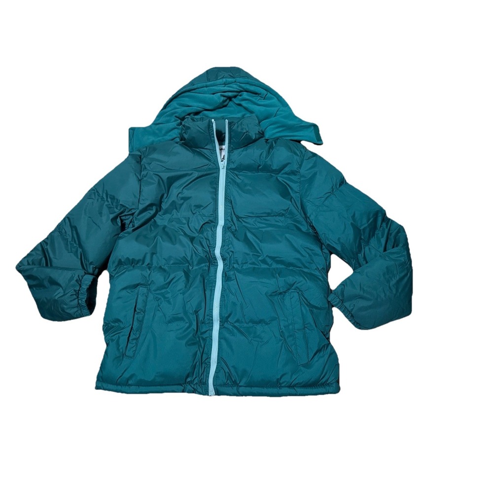 THE WARMING PROJECT Unisex Green Hoodie‎ PUFFER JACKET Size 18-20